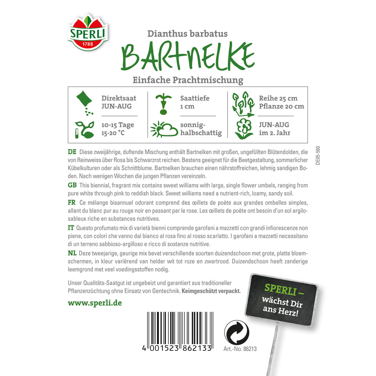 Sperli Bartnelken Prachtmischung Bild 2
