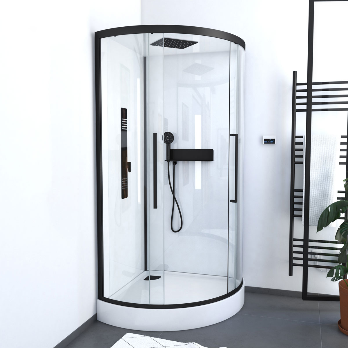 Aurlane Komplettdusche Urban rund 90 x 215 cm Bild 6