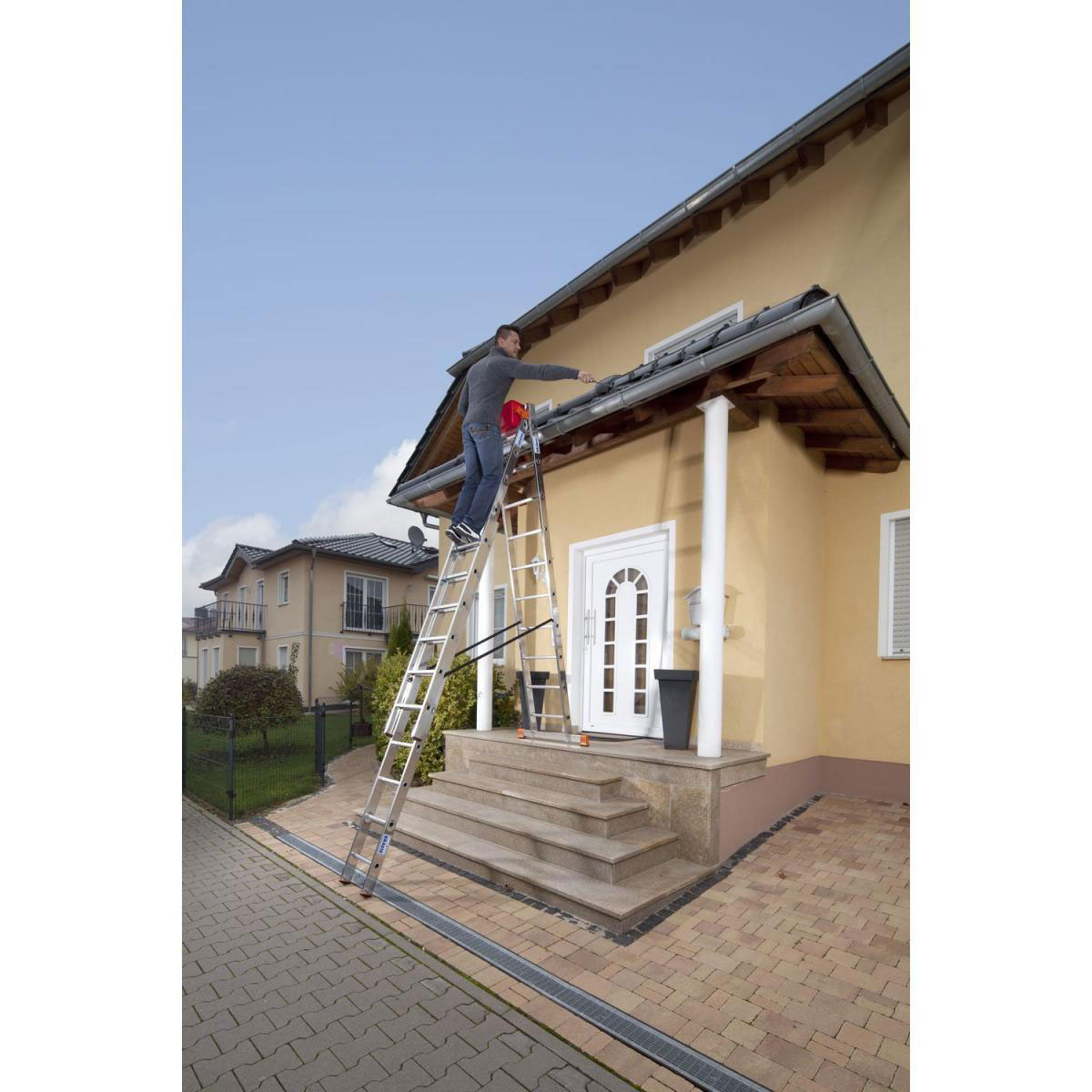 Krause Vielzweckleiter Tribilo 3 x 10 Sprossen mit Treppenfunktion Bild 4