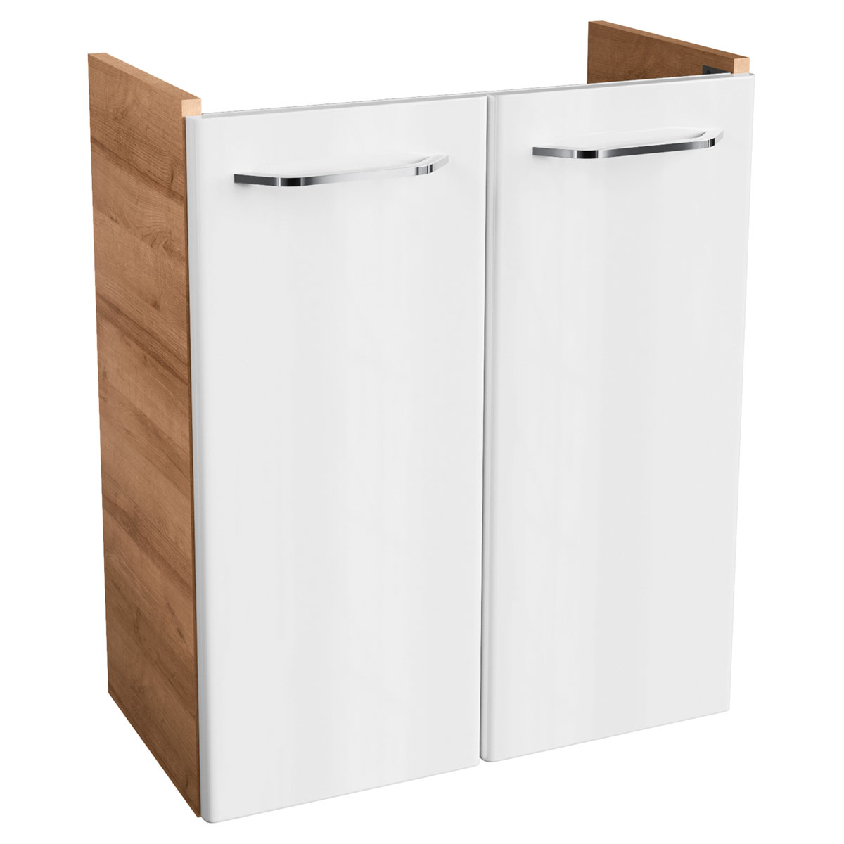 Fackelmann Mini-Waschtischunterschrank Milano 52 x 61 x 27,5 cm weiß/Ast-Eiche Bild 3
