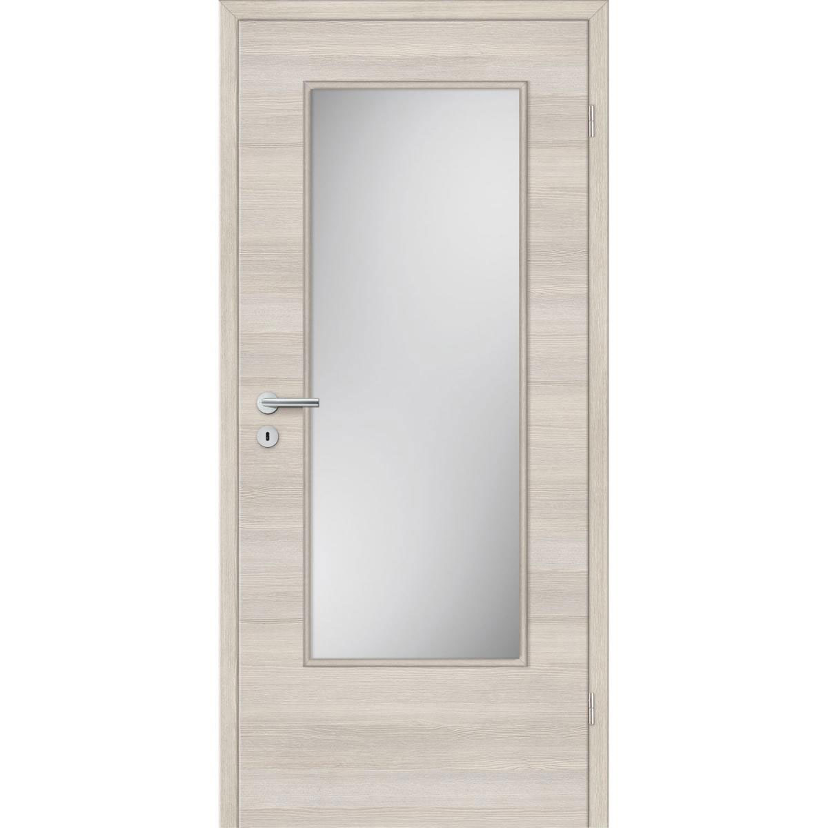 Borne Zimmertür CPL Lärche Cashmere quer mit Lichtausschnitt 73,5 x 198,5 cm DIN rechts