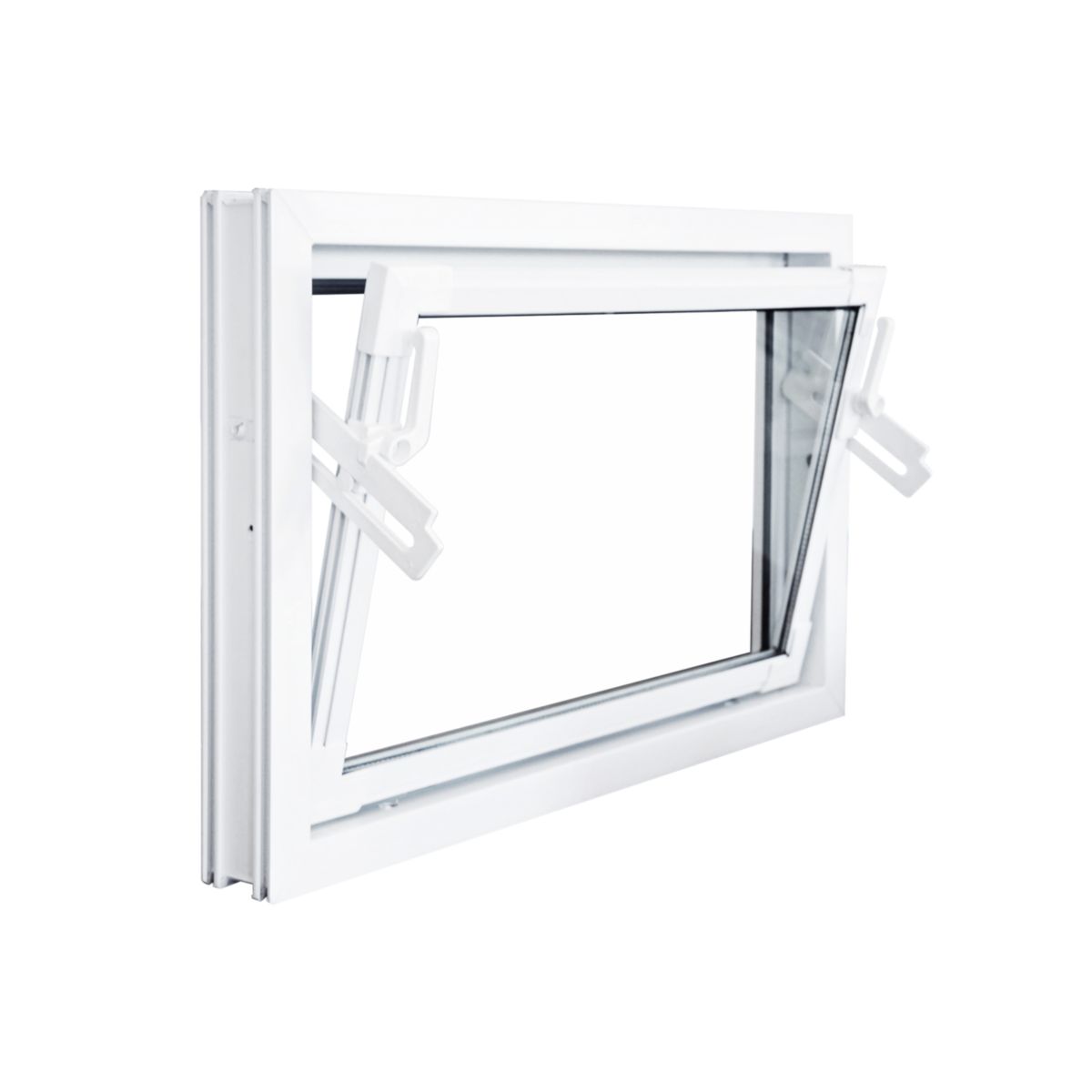 Kippfenster Q59 600x500mm ISO Glas weiss