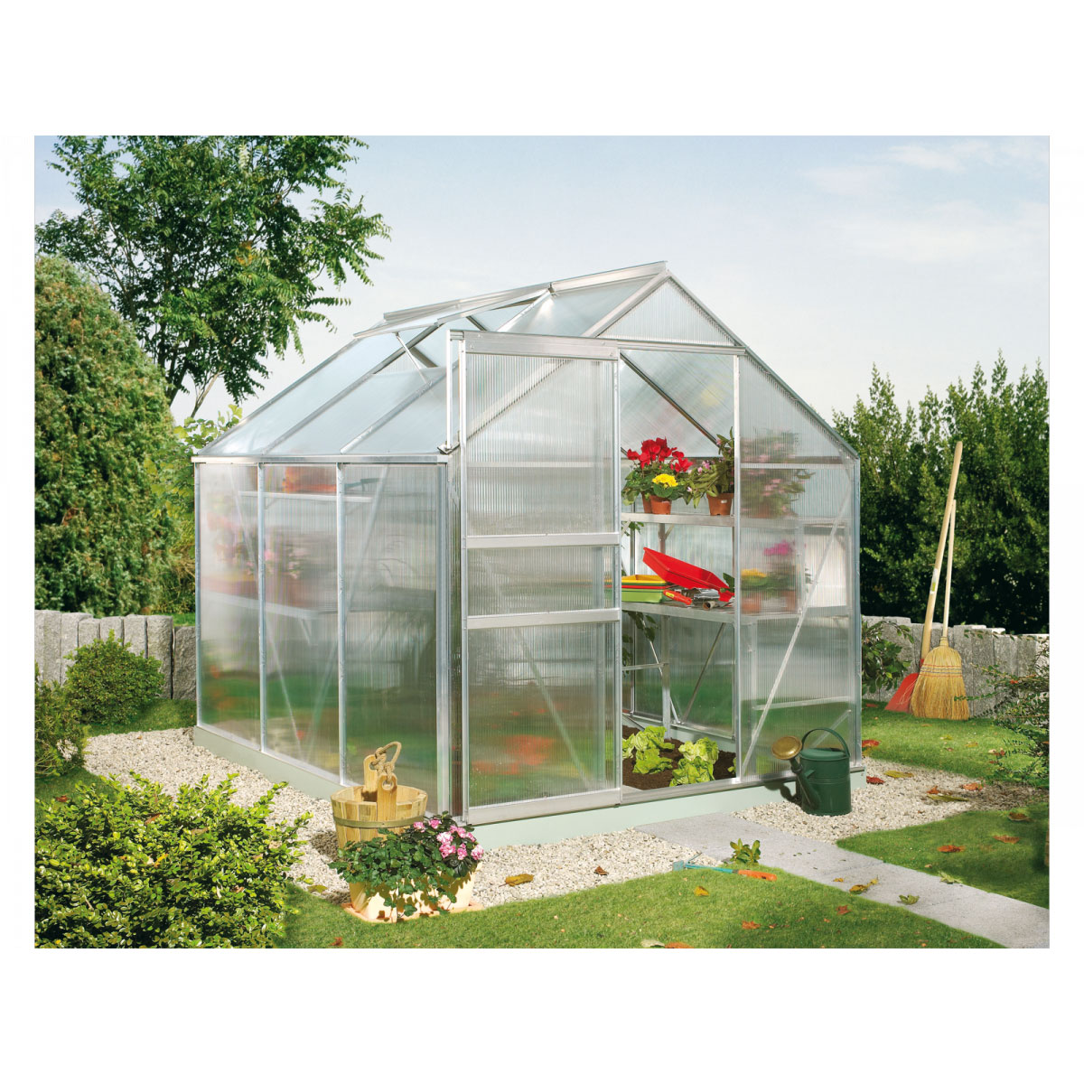 Vitavia Gewächshaus Calypso 4400 silber 4 mm 4,4m² Bild 1