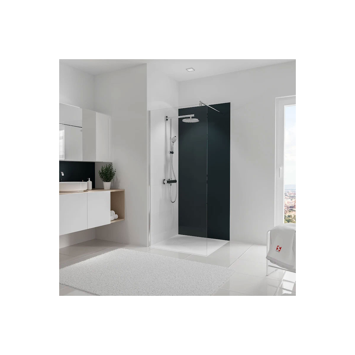 Schulte Duschrückwand DecoDesign 210 x 90 cm anthrazit