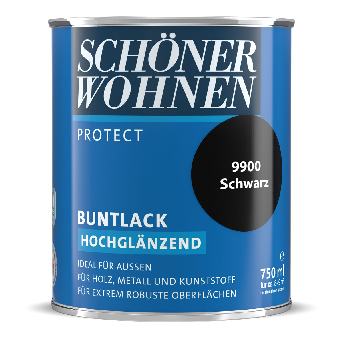 Schöner Wohnen Farbe Buntlack Protect schwarz hochglänzend 750 ml