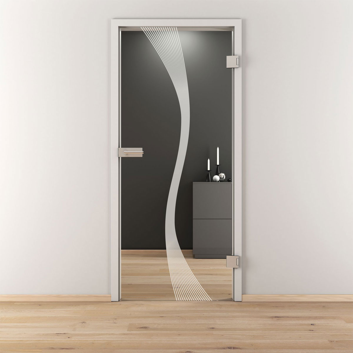 Novadoors Glasdrehtür NOVA 583 klar 83,4 x 197,2 cm Rechts Bild 2