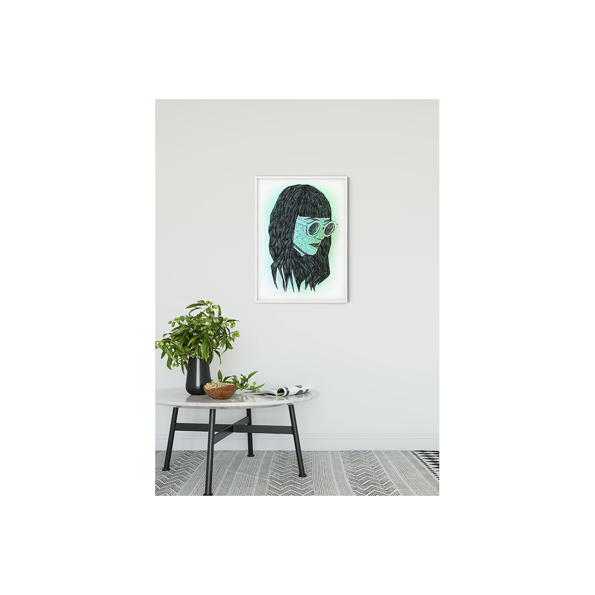 Komar  Wandbild Grid Green 40x50 cm Bild 1