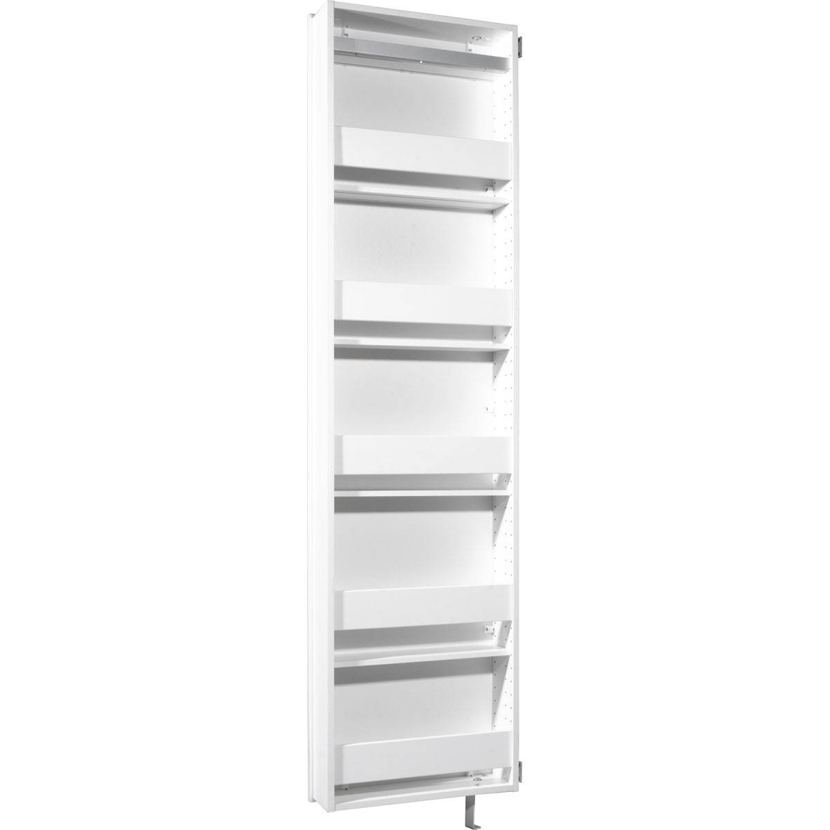 Drehschrank Ordnung mit Spiegelfront 50 x 195 x 18 cm weiß Bild 2