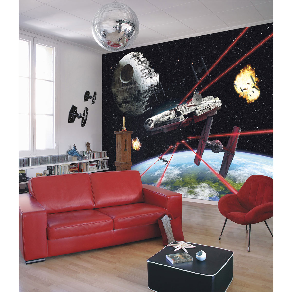 Komar  Papier Fototapete Star Wars Millennium Falcon 368x254 cm Bild 1