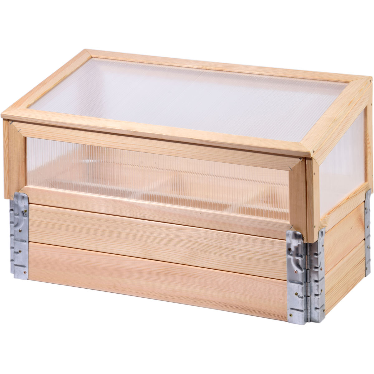 dobar Frühbeet mit Pflanzkasten beige 76 x 40 x 50 cm Bild 4