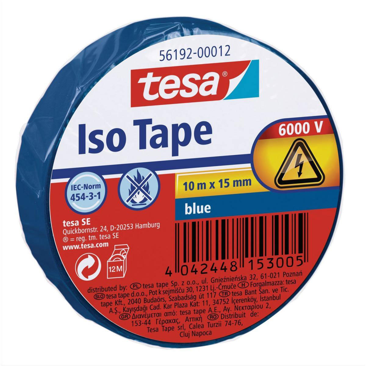 Tesa Isolierband blau 10 m x 15 mm