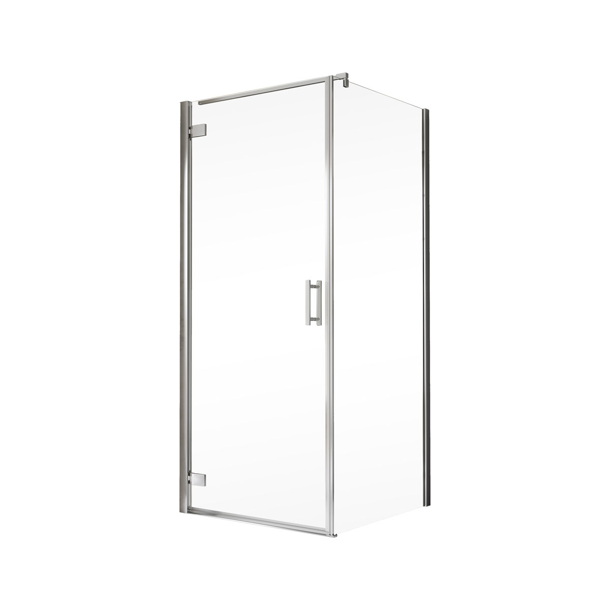 Schulte Drehtür pendelbar mit Seitenwand Toura 100 x 100 x 200 cm chrom Anschlag links Bild 2