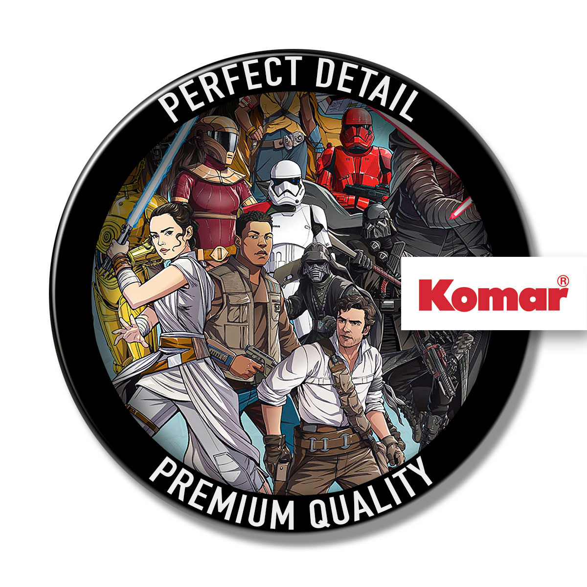 Komar  Vlies Fototapete Star Wars Cartoon Collage Wide 400x280 cm Bild 3