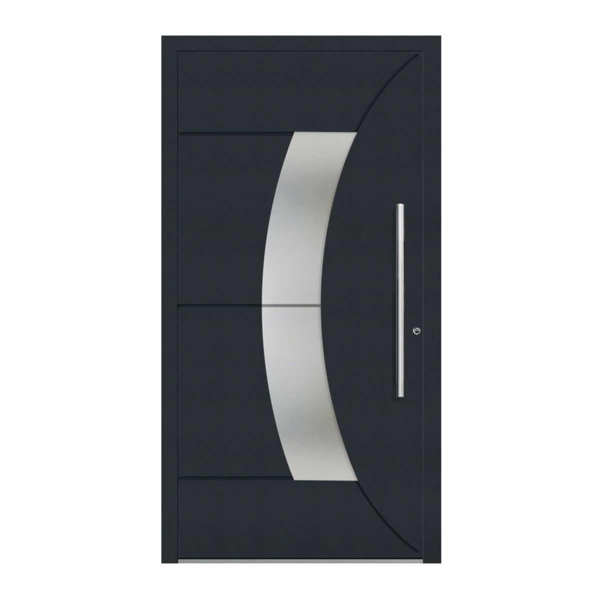 Schüco Aluminium Haustür 602 Verona Excellent 1100 x 2100 mm RAL9016/7016 DR