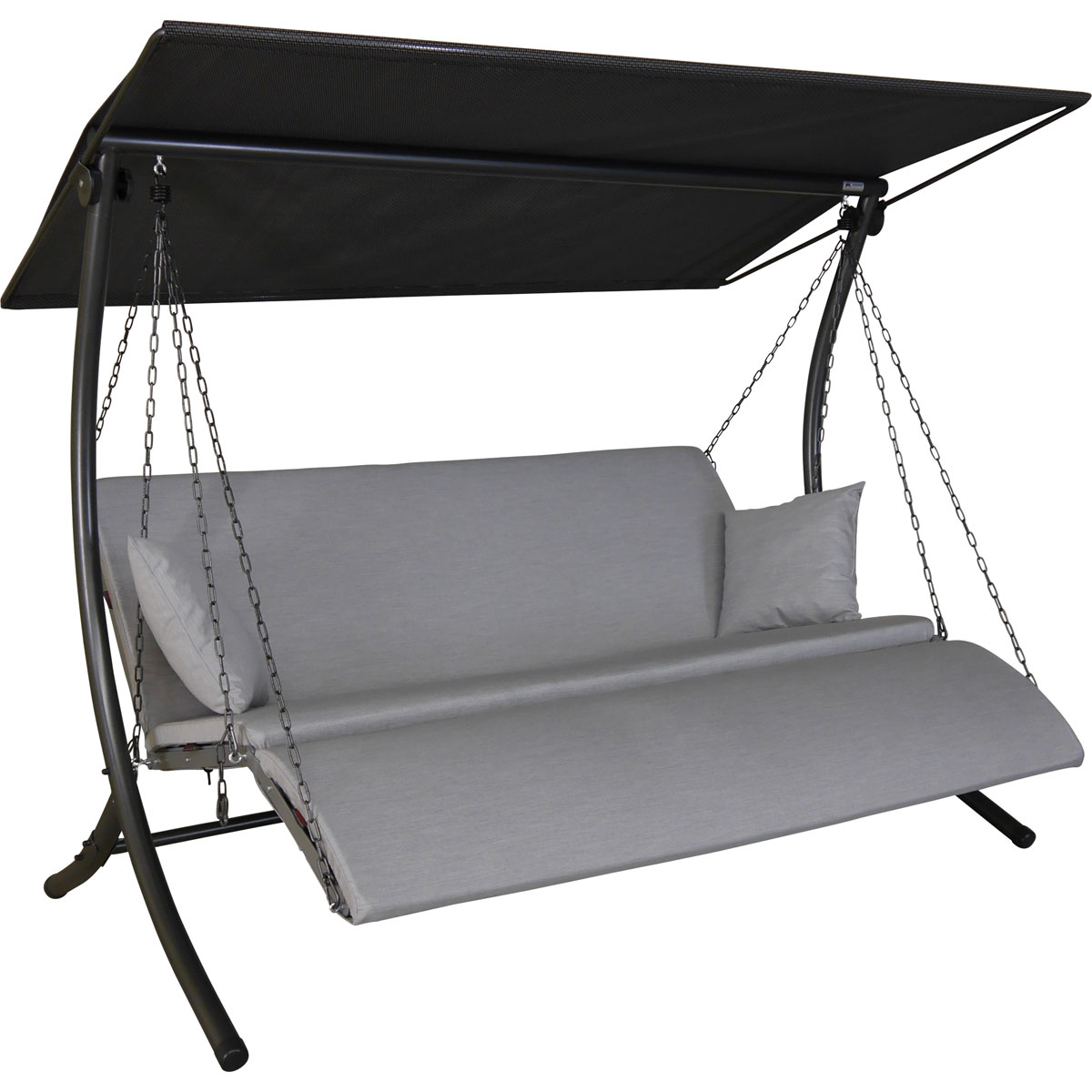 Angerer Freizeitmöbel GmbH  Hollywoodschaukel 3-Sitzer Luxus Zip granit