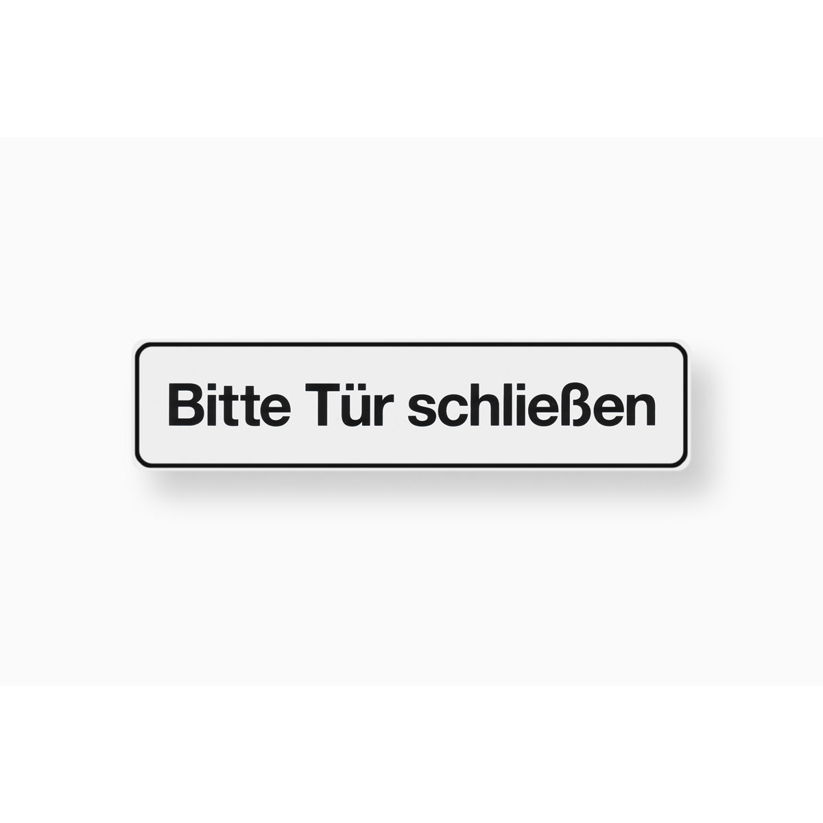 Metafranc Hinweisschild Bitte Tür schließen Kunststoff weiß