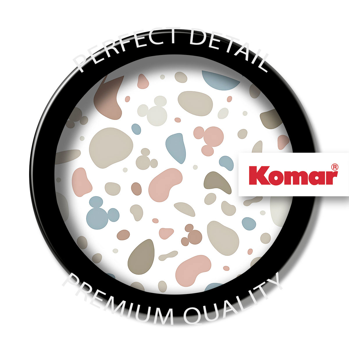 Komar  Selbstklebende Vlies Fototapete rund Mickey Head Terrazzo Bambino Durchmesser 125 cm