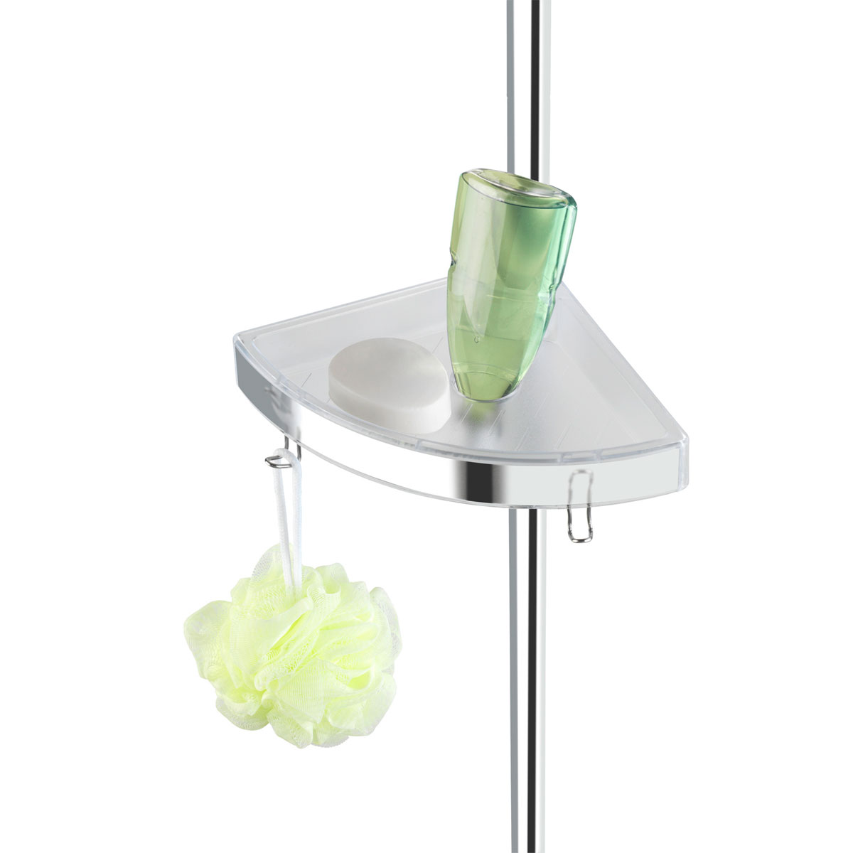 Wenko  Teleskop Duschecke Premium glänzend mit 3 Ablagen und Spiegel Bild 10