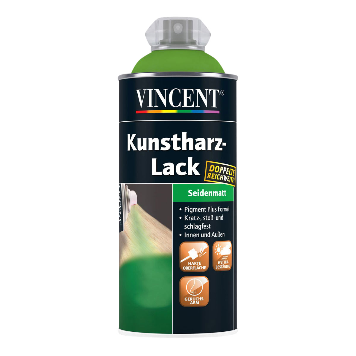 Vincent Kunstharzlack Spray gelbgrün seidenmatt 400 ml