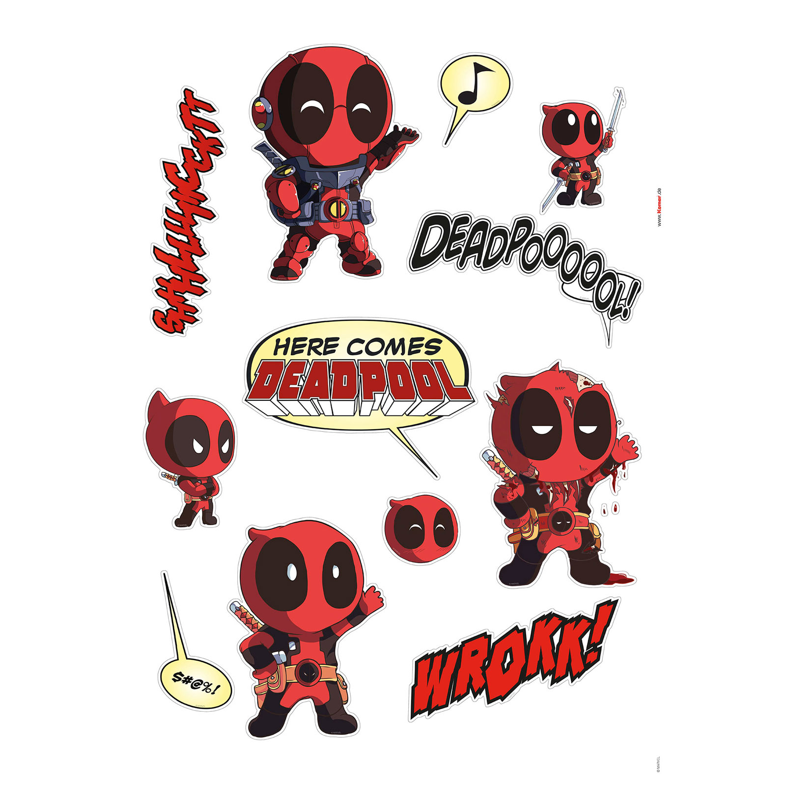 Komar  Wandtattoo Deadpool Cute 50x70 cm Bild 2