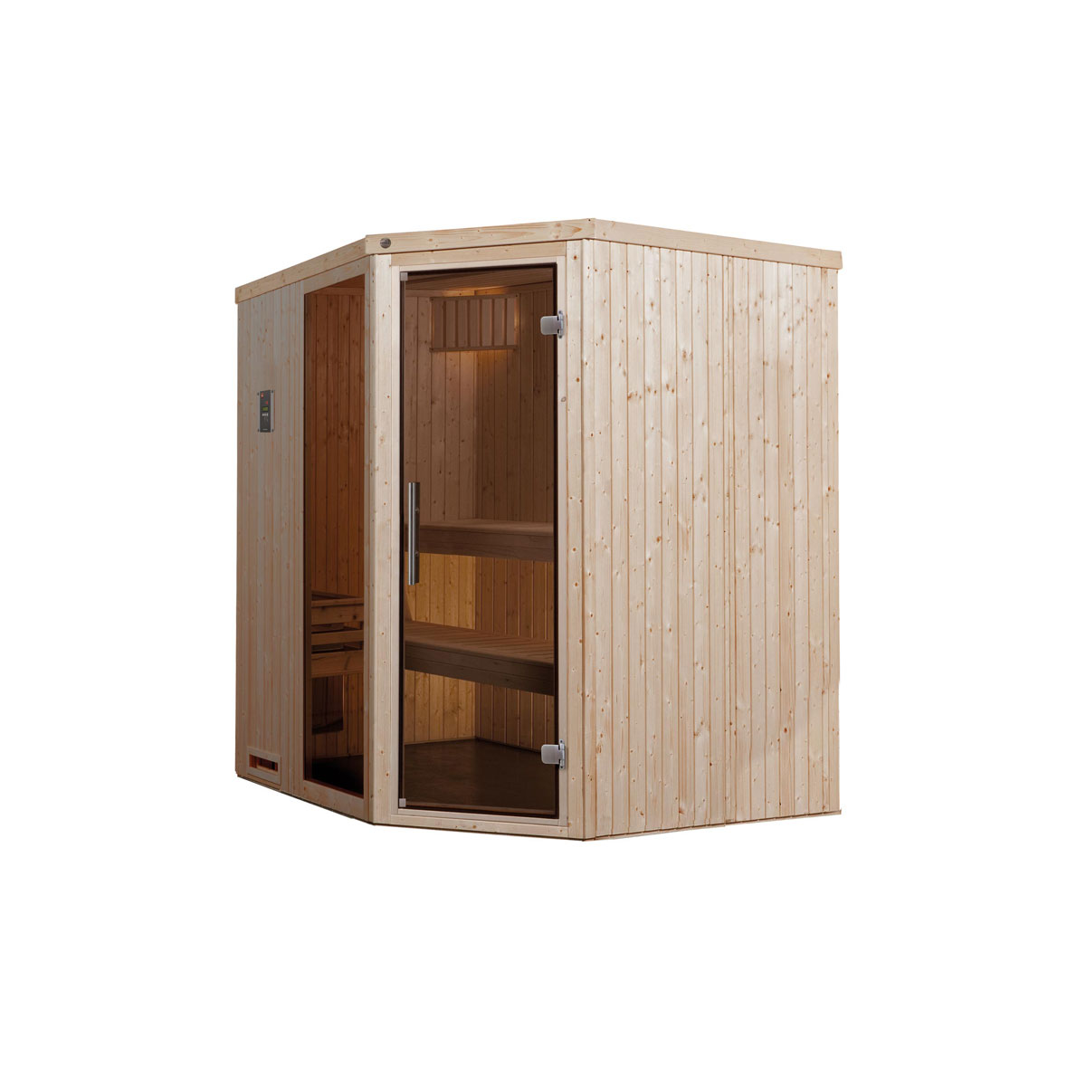 Weka  Elementsauna Varberg Eck Größe 2 Sparset 7,5 kW OS Bild 1