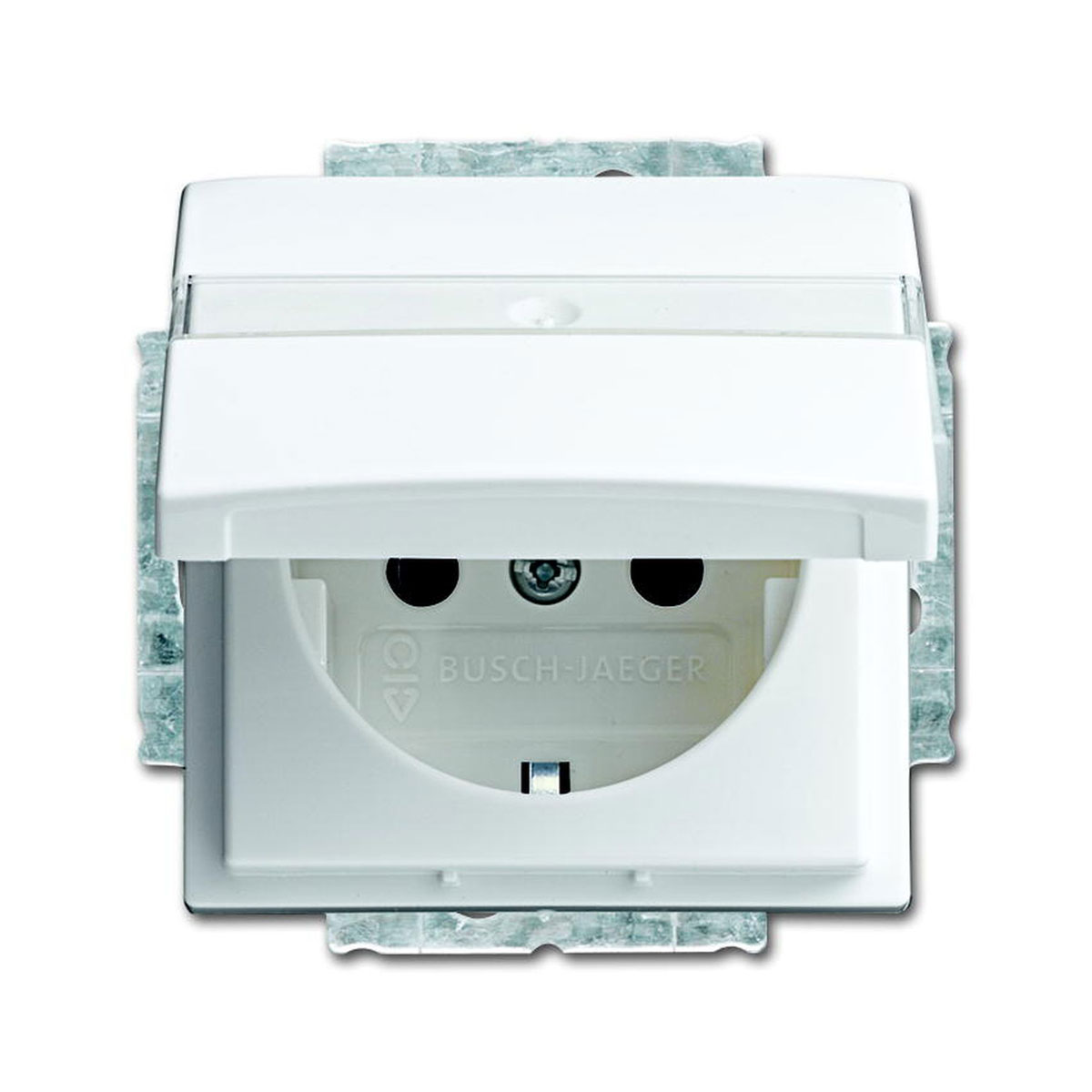 Busch-Jaeger SCHUKO-Steckdose Busch-balance SI Klappdeckel