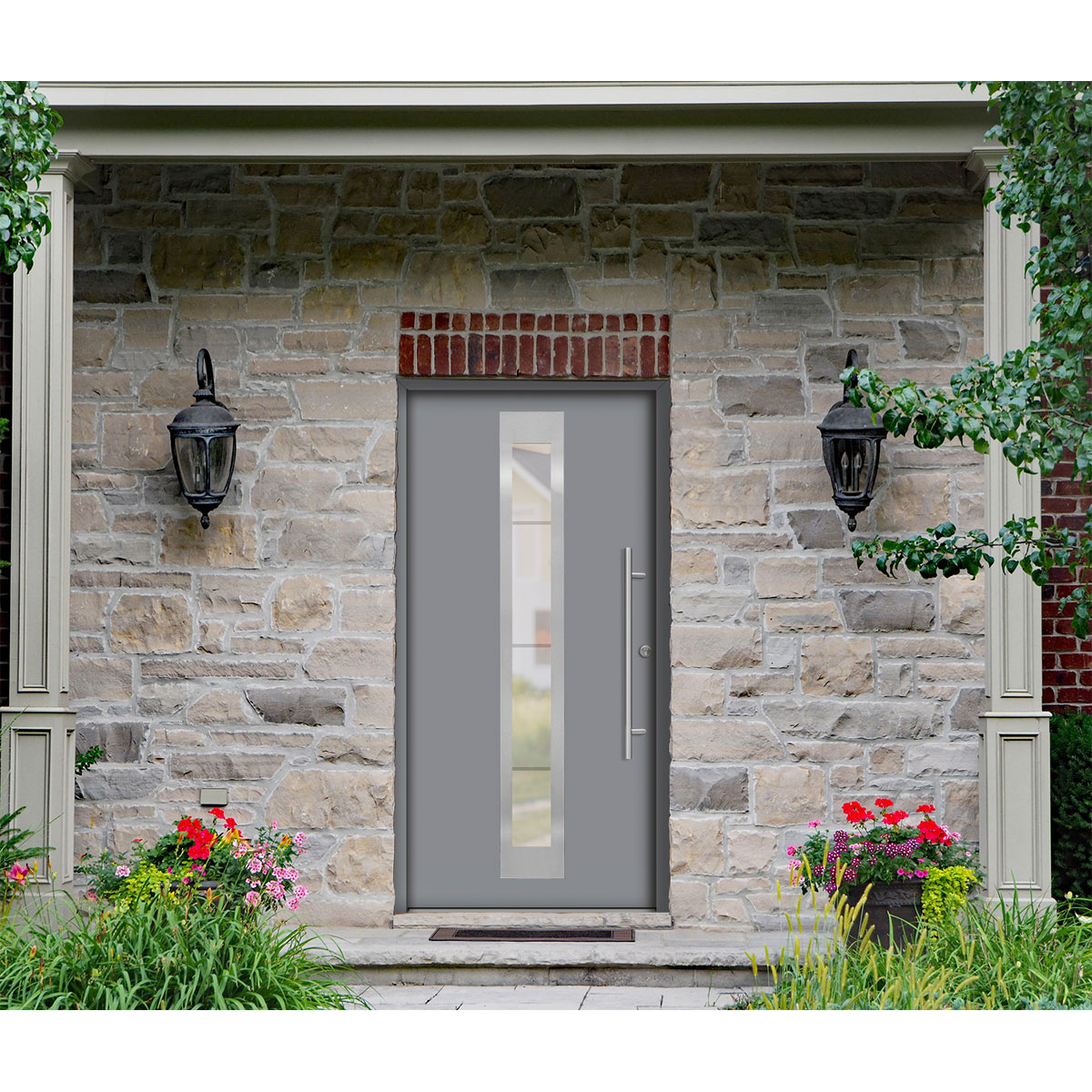 SplenDoor  Premium-Haustür Passivedoor Malmo energiesparend grau 100 x 200 cm rechts Bild 2