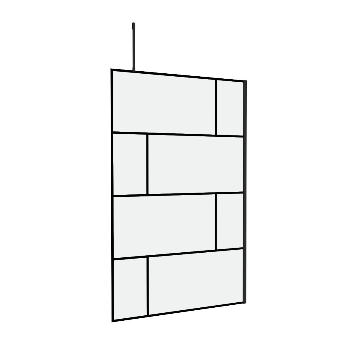 Aurlane Walk In Dusche Bricks schwarz 120 x 195 cm Bild 1