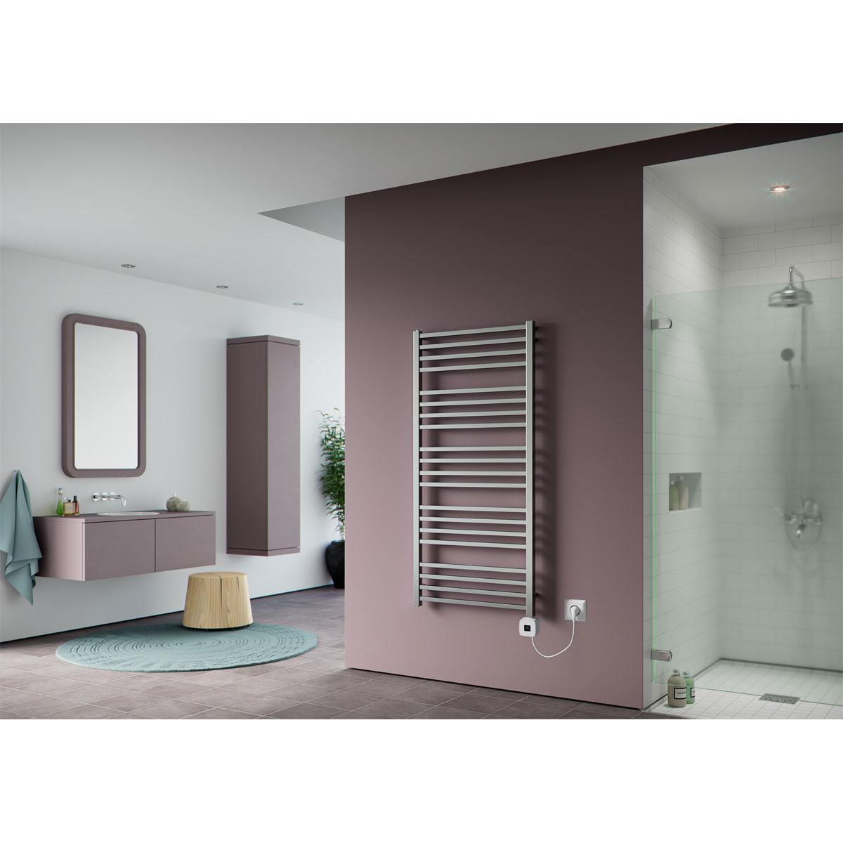 Ximax  Elektrischer Handtuchwärmer C4 1260 x 600 mm 600 Watt Typ 7 Chrom