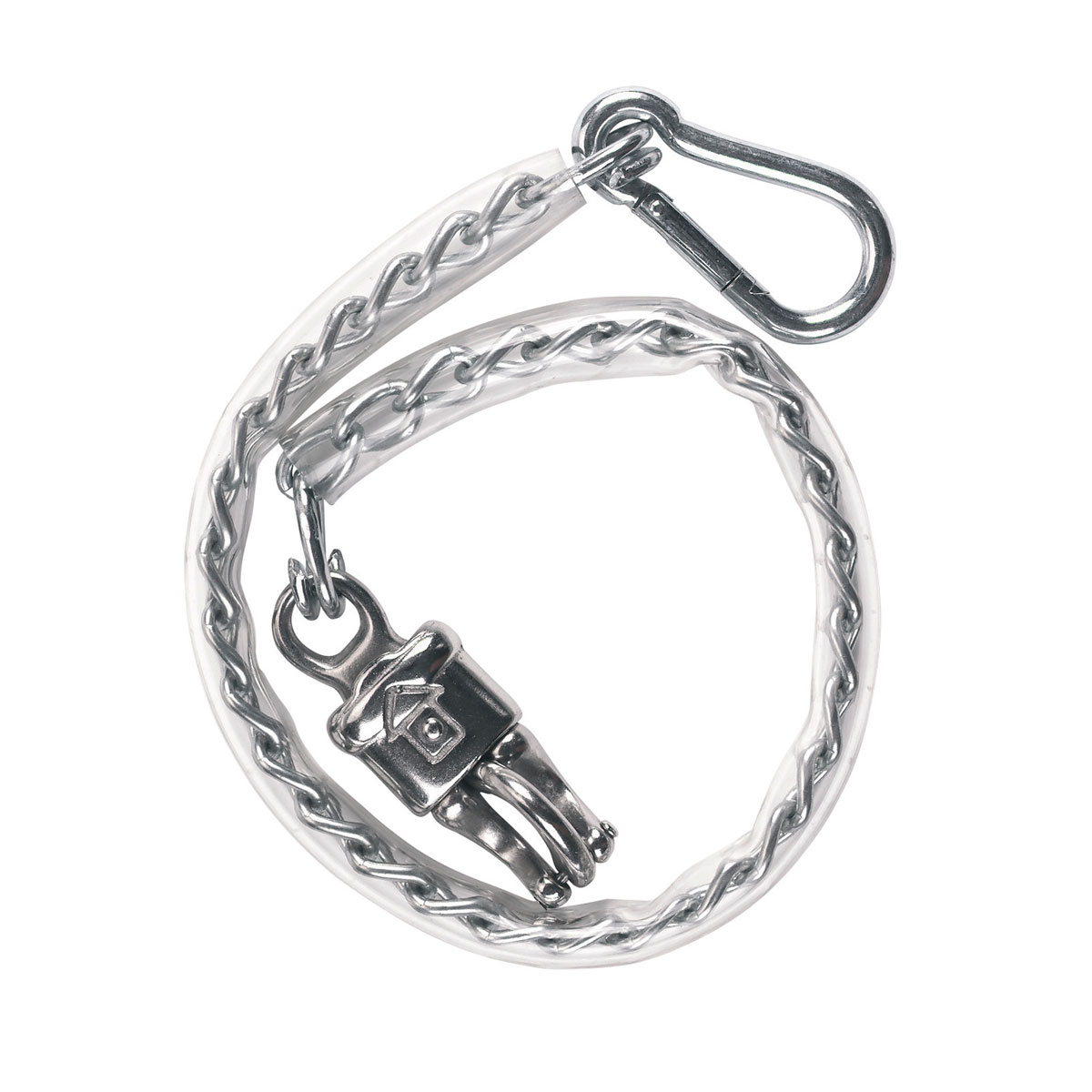 Anbindekette mit PVC-Überzug 70 cm silber