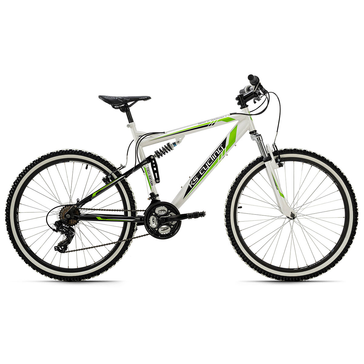 KS Cycling Mountainbike Scrawler Fully 26 Zoll weiß