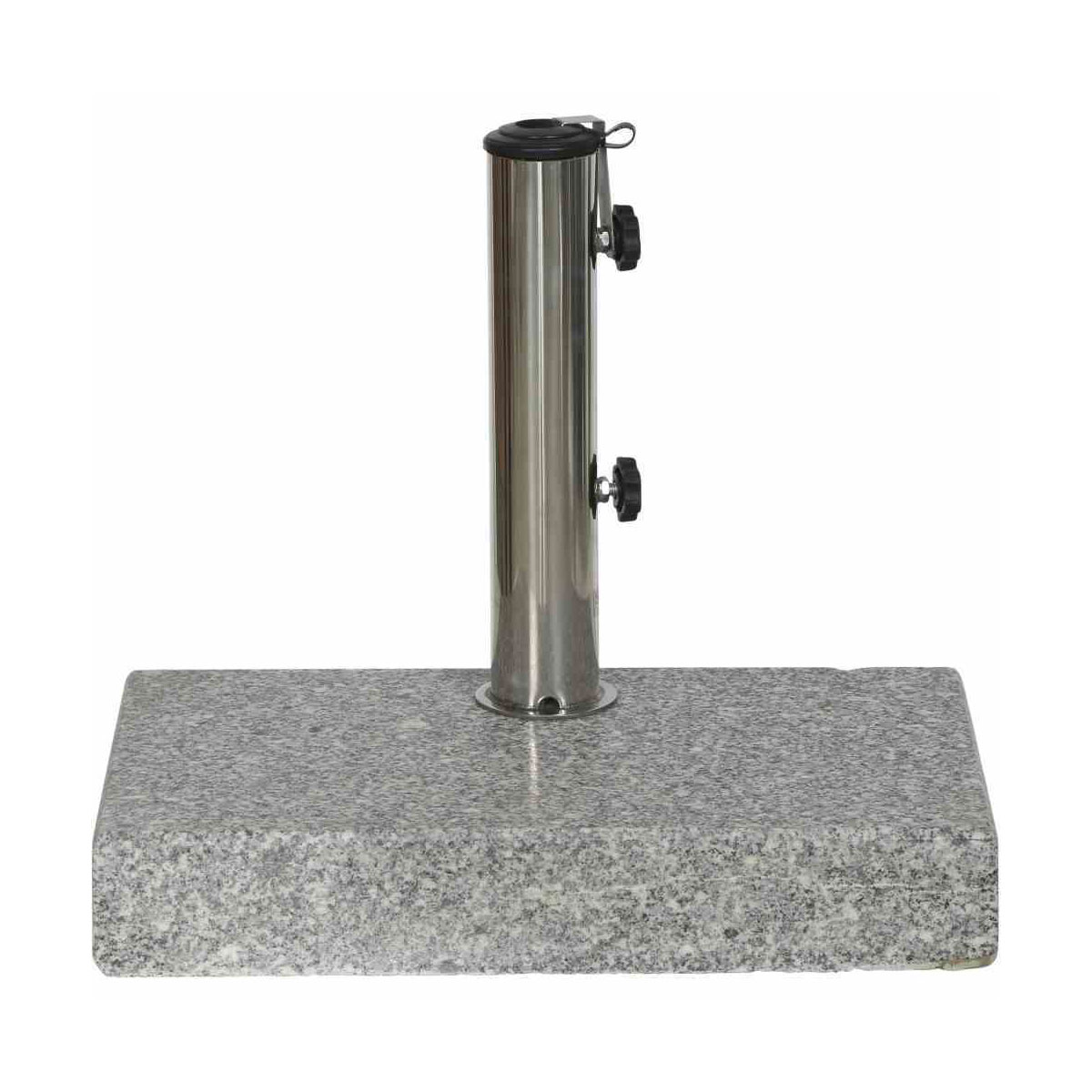 Siena Garden Granit-Schirmständer 25 kg 45 x 28 x 7,5 cm hellgrau für Schirmstock- Durchmesser 25-48 mm Bild 1