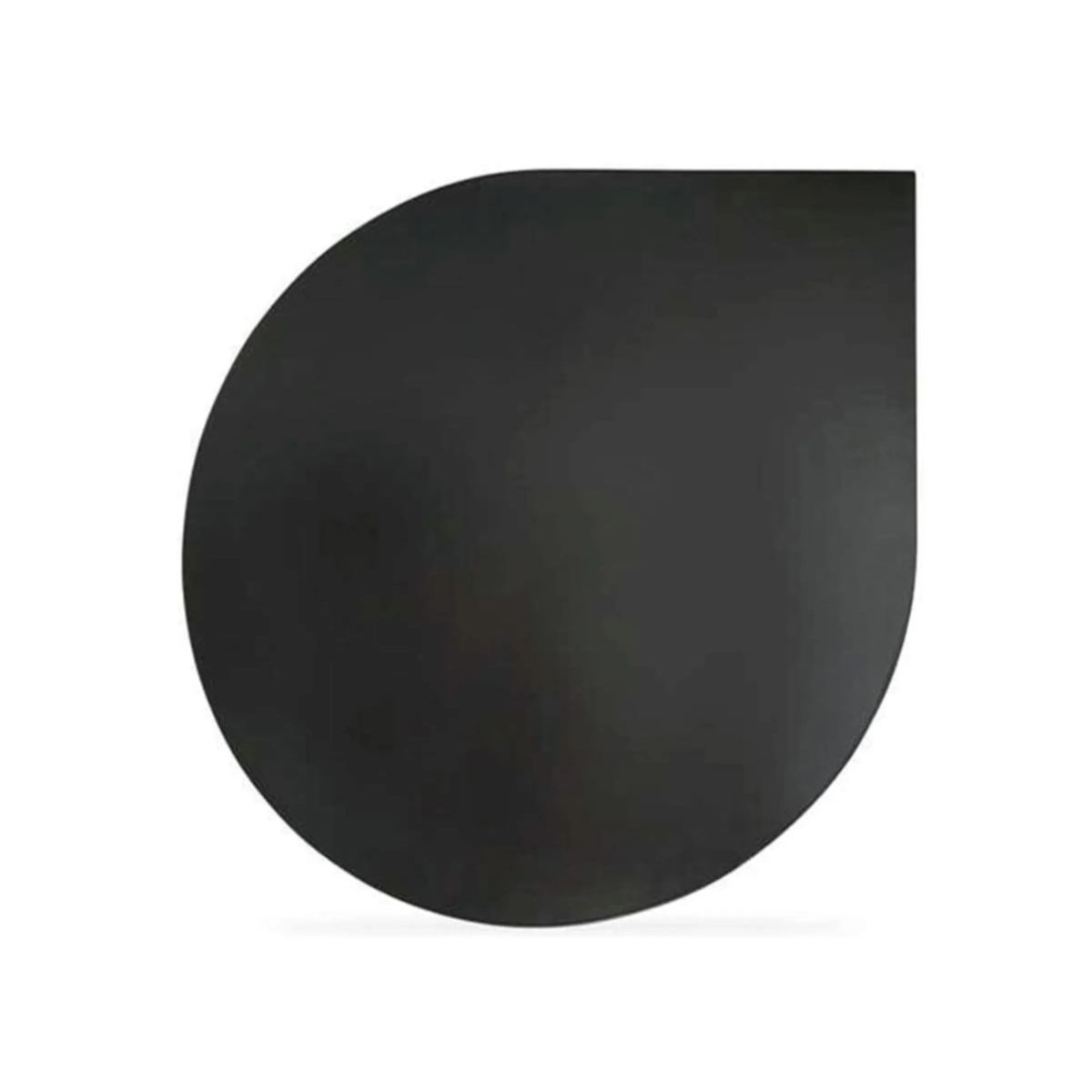 Valo Stahlbodenplatte Tropfenform 2mm110x110cm, schwarz