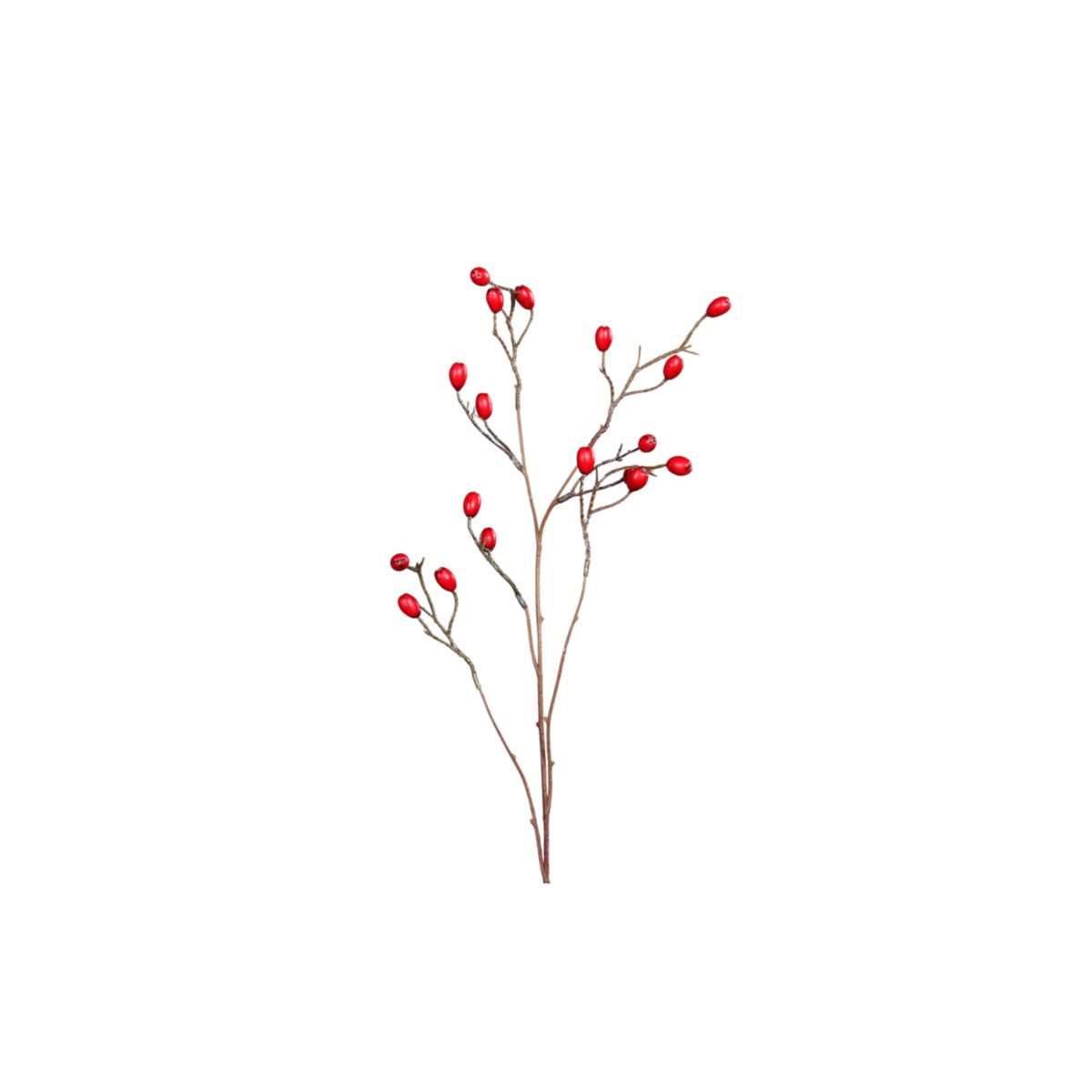 Hagebuttenzweig  83 cm rot und orange