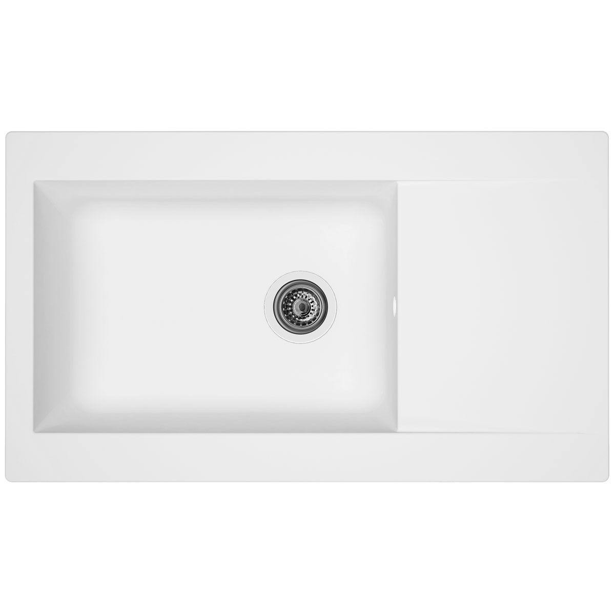 Respekta Mineralite Einbauspüle Denver 86 x 50 cm weiß Bild 1