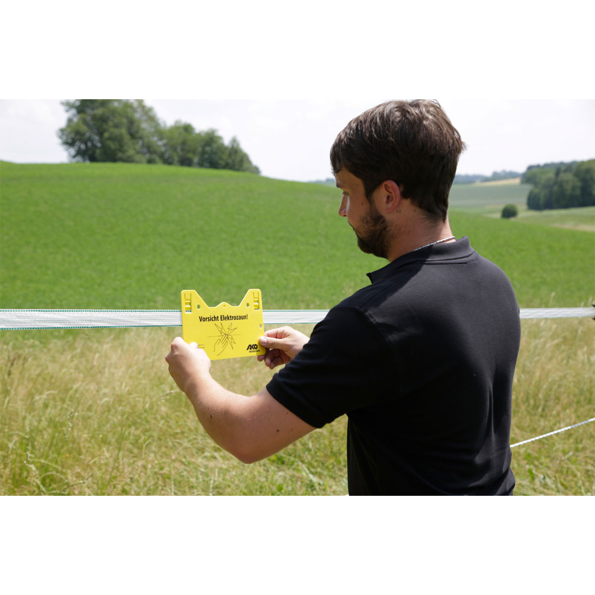 Warnschild beschriftet 26 x 15 cm gelb Bild 5