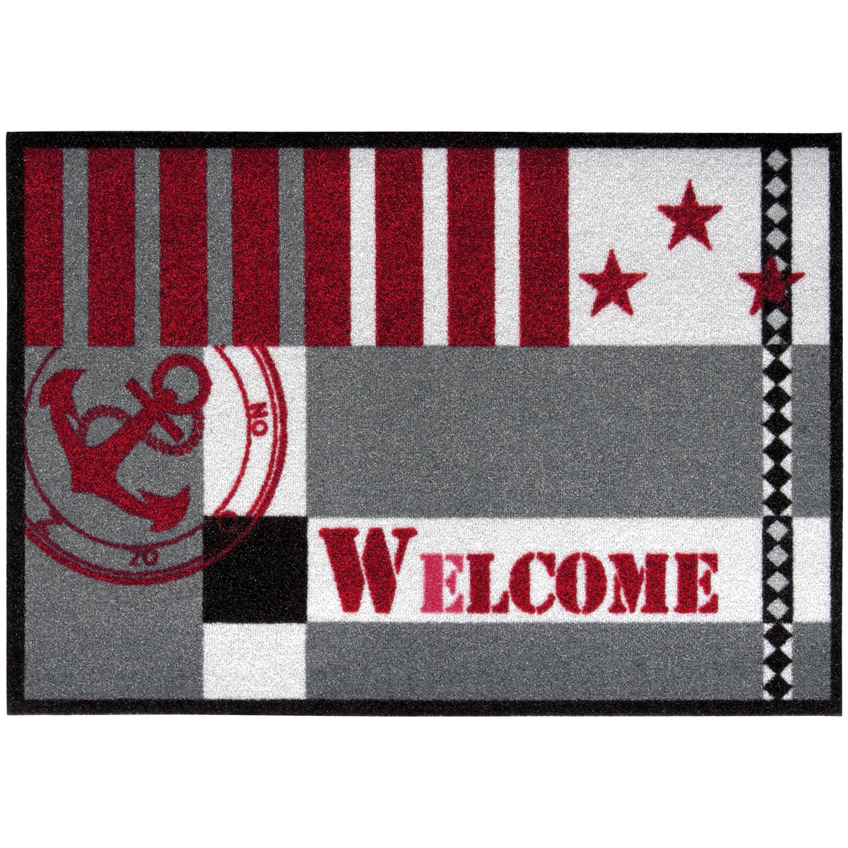 Schmutzfangmatte Welcome marine 39 x 58 cm schwarz Bild 1