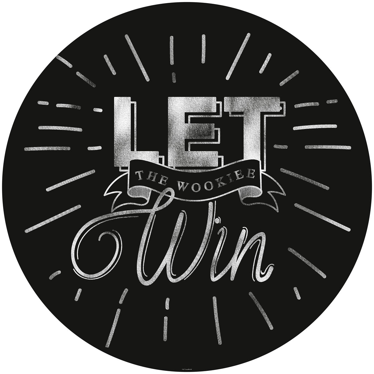 Komar  Selbstklebende Vlies Fototapete rund Star Wars Wookie Win Durchmesser 125 cm Bild 2