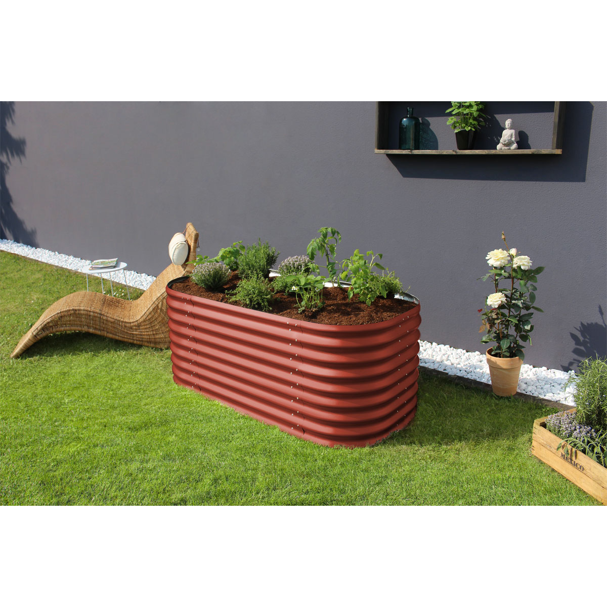 Vitavia Hochbeet Terra 630 82 x 63 x 162 cm rot Bild 2