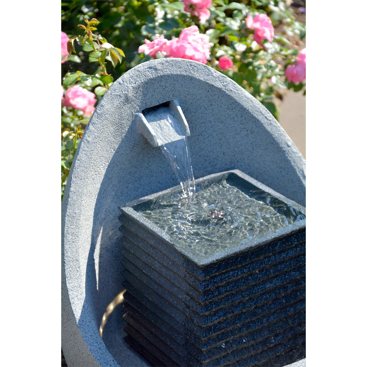 dobar XL Design-Gartenbrunnen 46,5 x 63,5 x 46,5 cm grau Bild 10