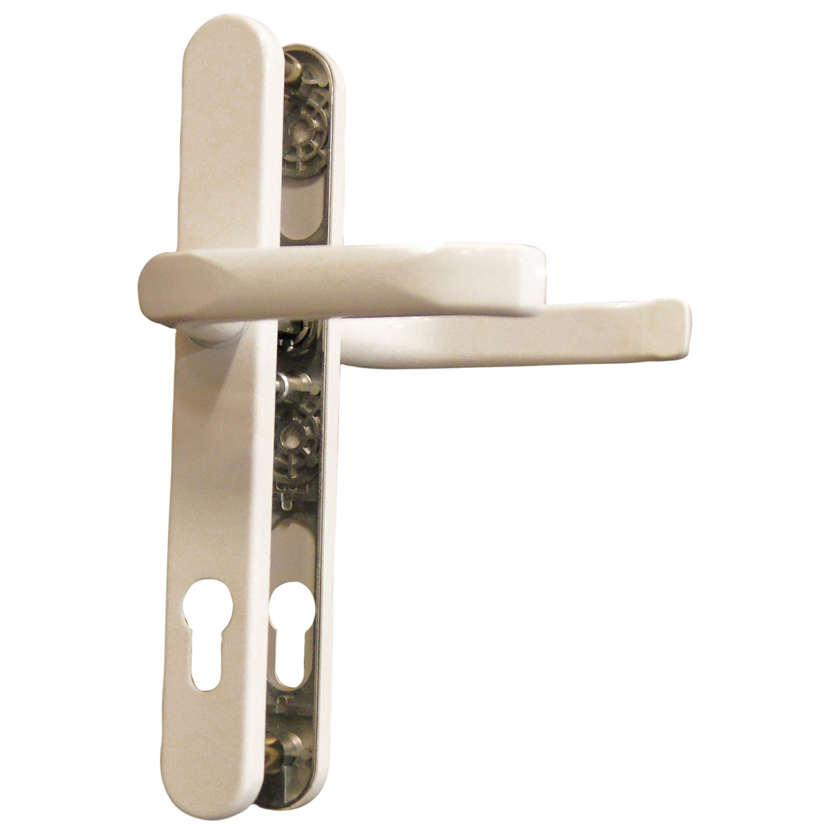 Alpertec Schmalrahmengarnitur Oval 8/92 mm Dr/Dr weiß