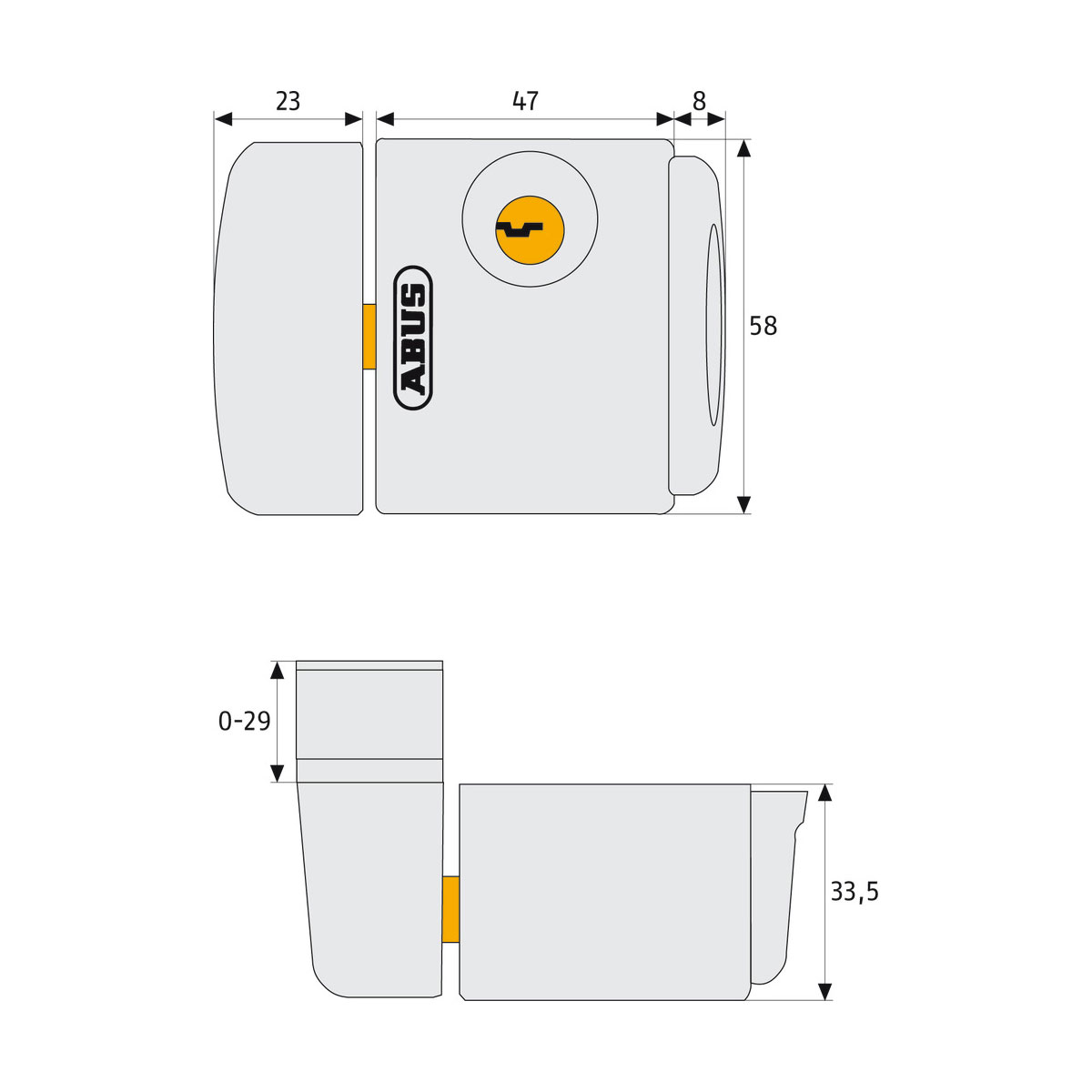 Abus Fensterschloss FTS3003 B CL/DFNLI weiß Bild 2