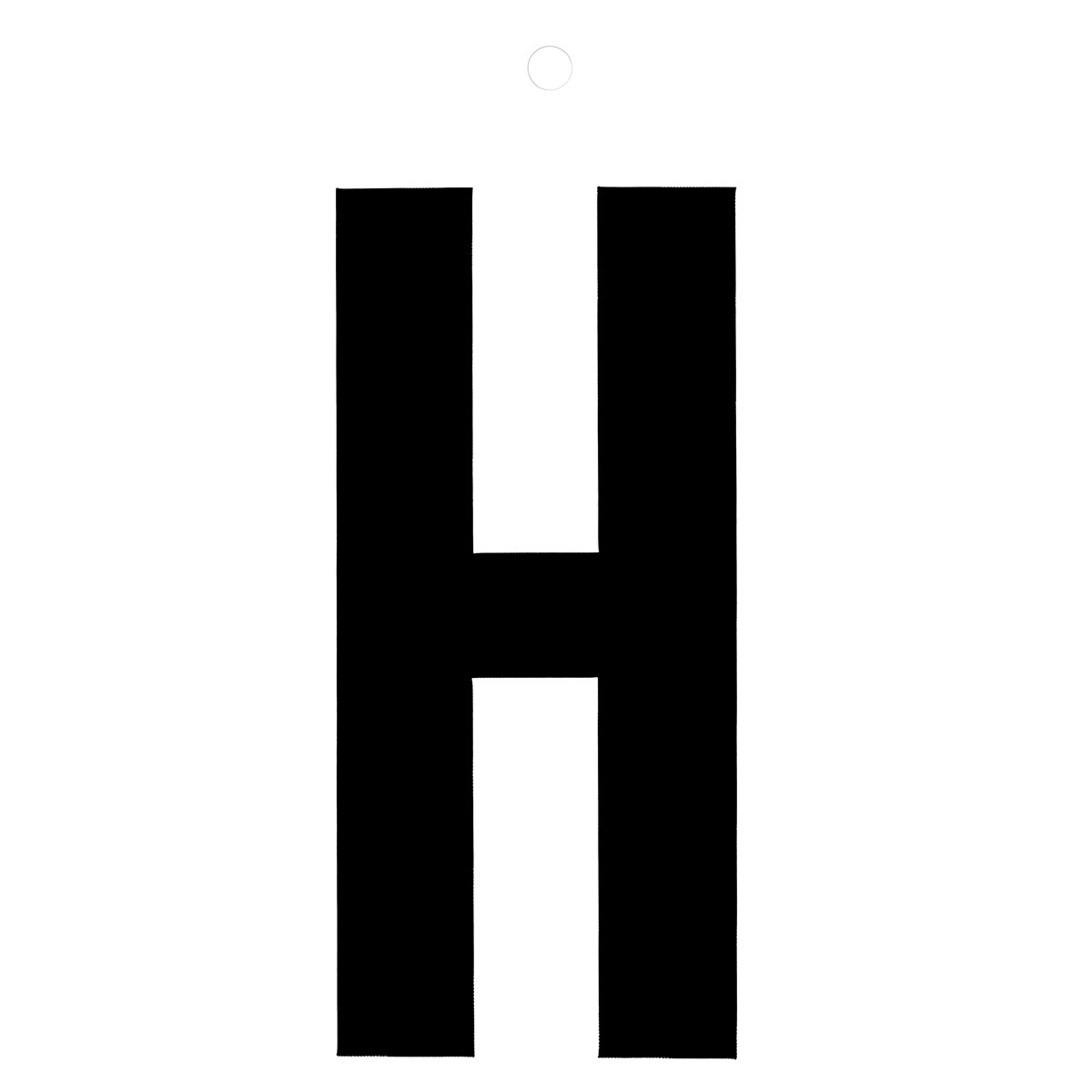 Metafranc Klebebuchstabe H 10 cm schwarz Bild 1