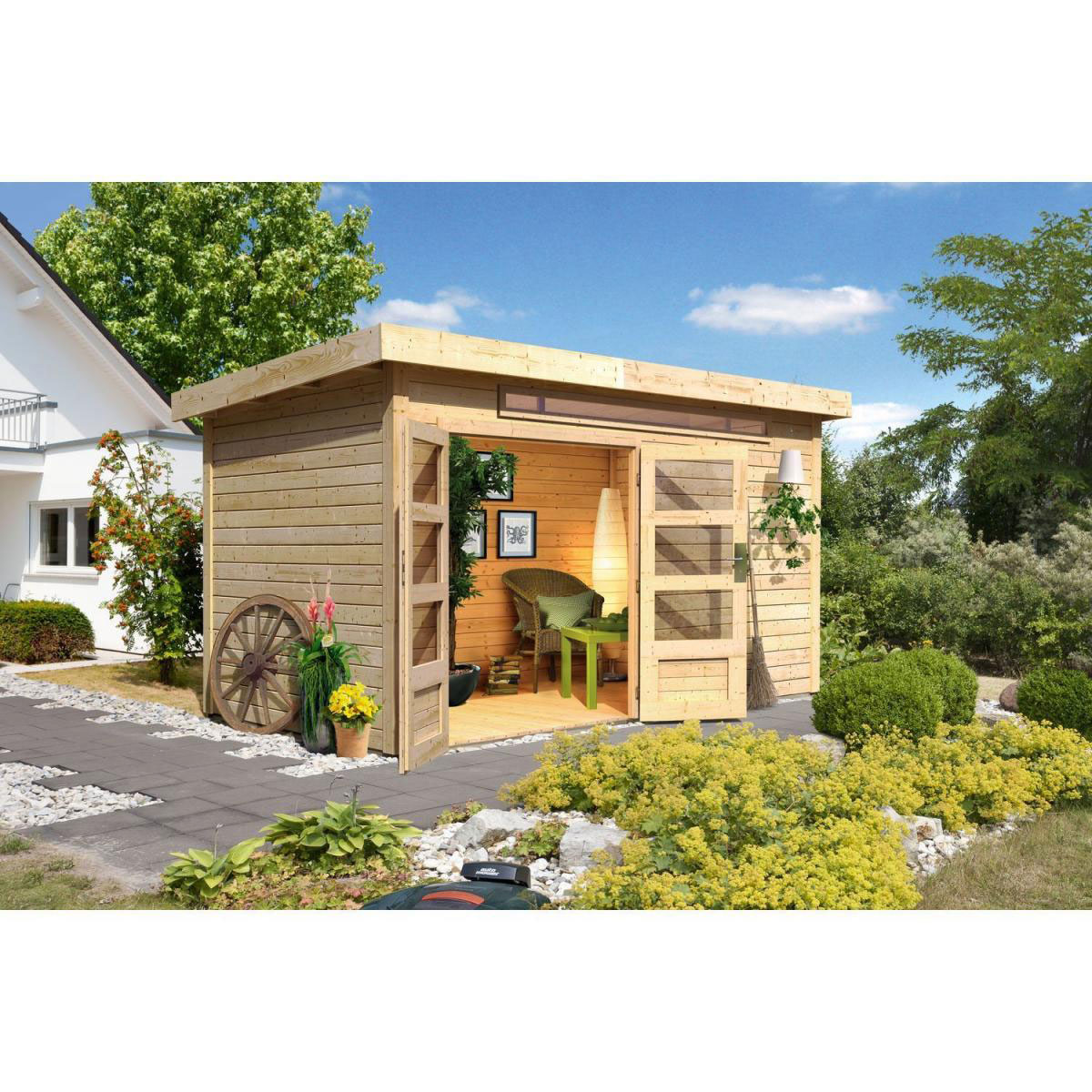 Karibu Gartenhaus Kandem 7 naturbelassen Bild 3