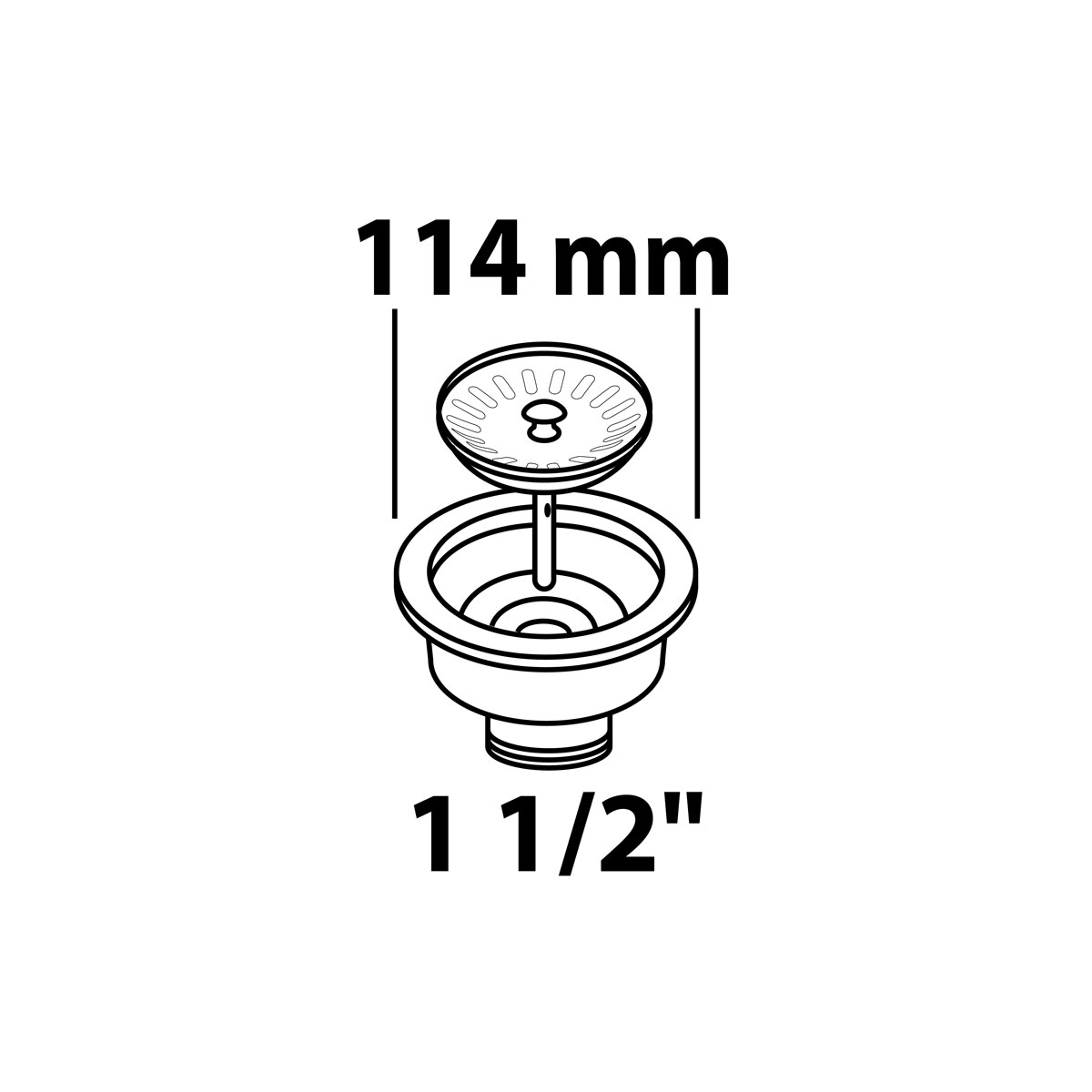 Kirchhoff Korbventil ECO-SAVE KS 1 1/2" AG Edelstahl-Ventilkelch und Sieb Durchmesser 114 mm
