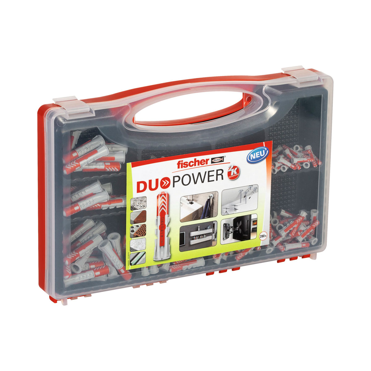 Fischer Sortimentsbox Redbox Duopower 280-teilig