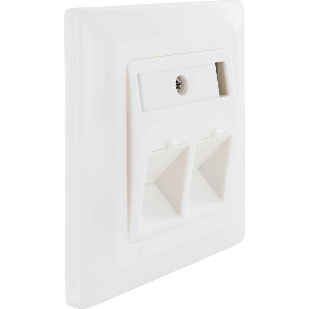 Schwaiger  Keystone Anschlussdose 2-fach Unterputz mit Schrägauslass Bild 2