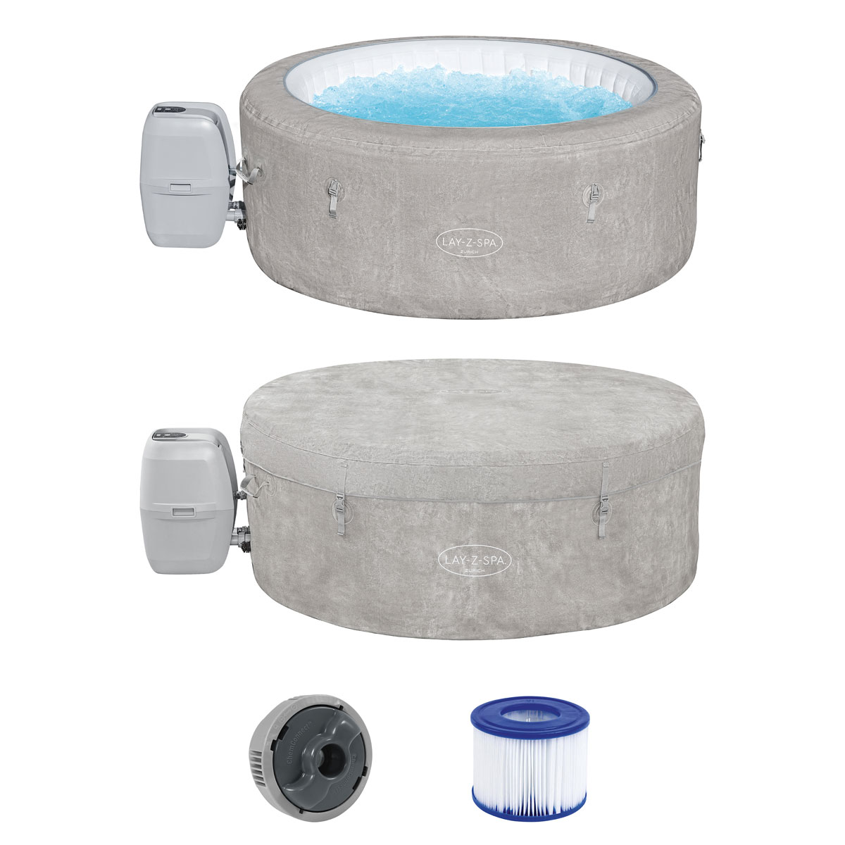 Bestway LAY-Z-SPA ECO-Whirlpool Zurich AirJet Durchmesser 180 x 66 cm Bild 3