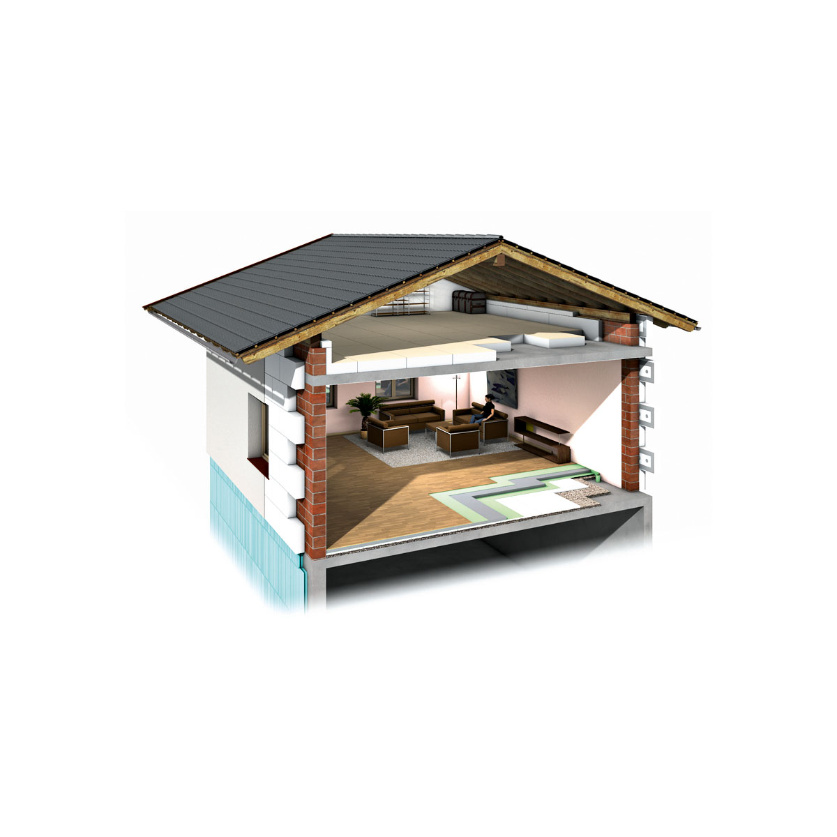 Dachboden-Dämmelement Steinopor 100 x 50 x 12 cm Bild 3