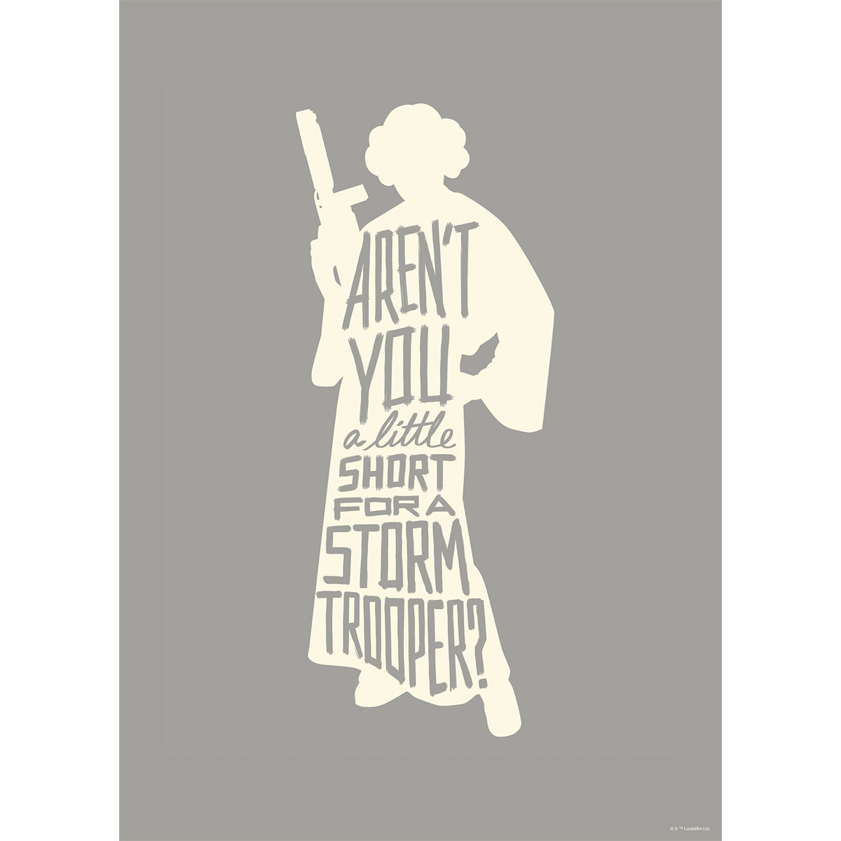 Komar  Wandbild Star Wars Silhouette Quotes Leia 50x70 cm Bild 2